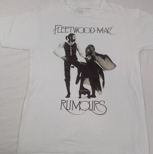 Fleetwood Mac Rumors Album Cover White T-shirt Size Small